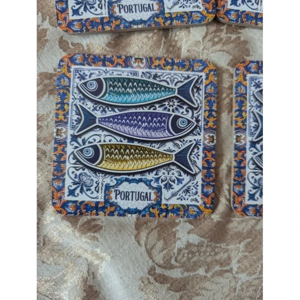 Portugal Fish Sardine Coaster Souvenir Set of 6